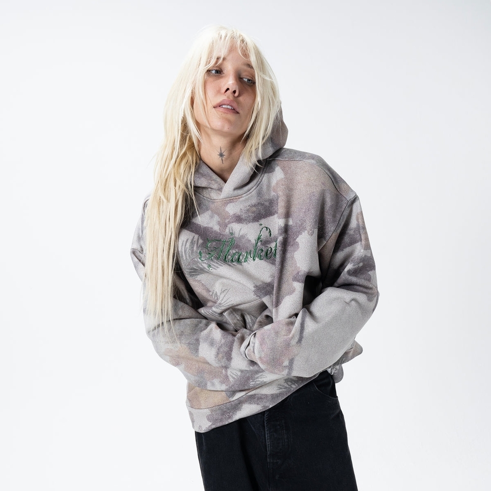 Market Studios Back Counrty Camo - Thick Warm Hooded Sweatshirt Size Large